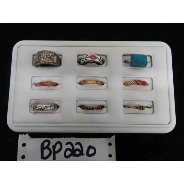 9 Assorted Costume Jewellery Rings