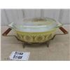 Image 1 : Vintage Pyrex ' Golden Harvest' Oval With Lid + Warmer