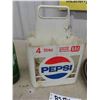 Image 4 : 3 Vintage 7Up Bottles, Plastic Pepsi Carrier, Pepsi Tray, Canada Dry Bottle