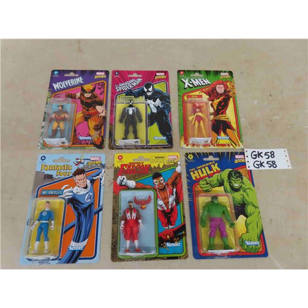 6 Marvel Legends 4" Action Figures - New on Cards