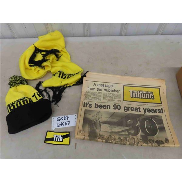 Winnipeg Tribune Last Edition Newspaper, Tuque + Scarf, Sticker