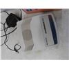 Image 2 : Box of Assorted Electronics ; Com Switch, USB Stereo Speakers, Mobile Power, 