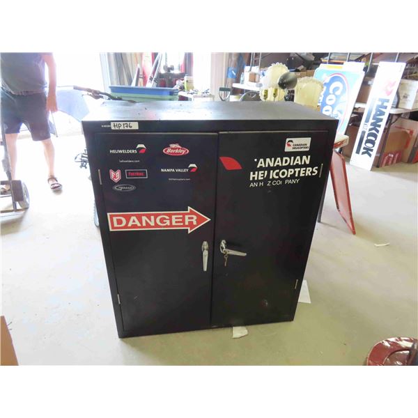 2 Door Metal Tool Box Includes Key 18" x 24" x 36"
