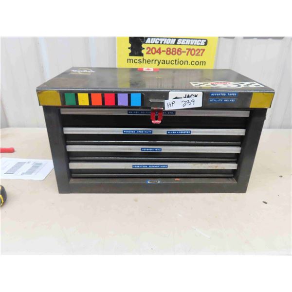 4 Drawer Metal Tool Box 12  x 12  x 22  