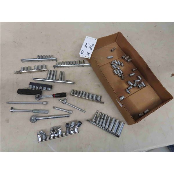 1/4  Drive Socket Sets, Ratchet Extensions, Strong Bar, Deep +  Shallow, Swivel, 