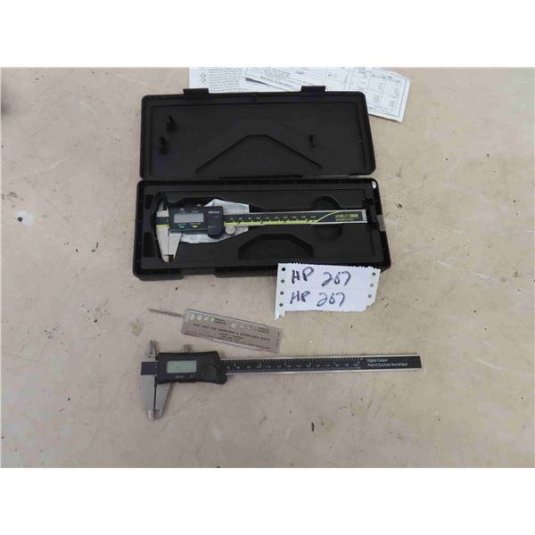 Mitutoyo Digital Micrometer (2) - 1 with Case & Grip Gauge