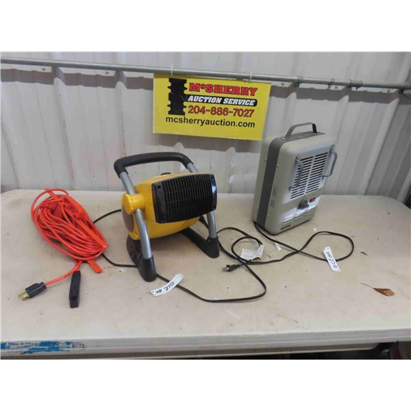 Stanley Electric Heater with Blower & Patton 1500 Watt & Extension Cord