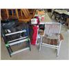 Image 1 : Folding Wooden Slat Aluminum Frame Lawn Rocking Chair, Folding Chair in Bag,