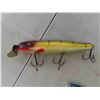 Image 2 : 12 + 1 Vintage Lures - All Loose, No Boxes - Most Have Barbed Hooks; Heddon, 