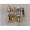 Image 1 : 4 Vintage Lazy Ike Lures with Boxes, 3 Heddon Lures in Boxes - Nice Selection