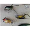 Image 3 : 12 + 1 Vintage Fishing Lures - No Boxes ; Heddon, Flasheye, plus more - Many with 