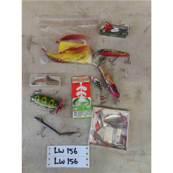 Assorted Vintage Lures - some in Package, Most Loose, Some Wood - Good Early