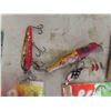 Image 3 : Assorted Vintage Lures - some in Package, Most Loose, Some Wood - Good Early