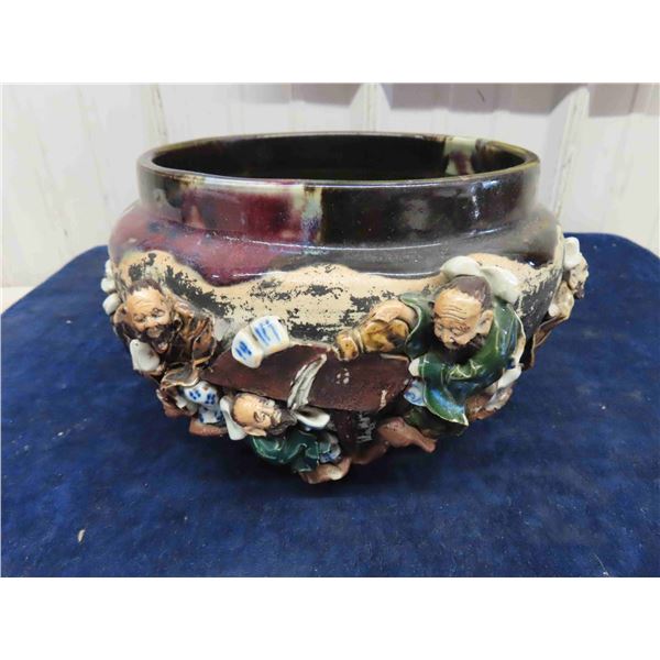 Antique Chinese Bowl - Ceramic + Porcelain 7.5"