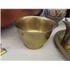 Image 5 : Various Brass Vases, Bowls, Candle Holder, Serving Set, Copper Log Holder