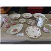Image 1 : Assorted Floral Pattern Porcelain China ; Pitcher, Cake Plate, Bowls, Cups, plus more