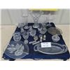 Image 1 : Large Variety of Crystal + Cut Glass; Vases, Candle Holders, Trays, Creamers, plus more