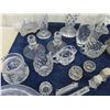 Image 4 : Large Variety of Crystal + Cut Glass; Vases, Candle Holders, Trays, Creamers, plus more