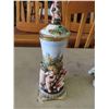 Image 4 : Nice Vintage Porcelain China ; Dresdon Footed Bowl, Capodimonte Tall Jar with Lid, 