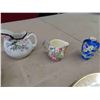 Image 4 : 19 Assorted China Plates + Saucers, 2 Creamers, Little Ming Vase