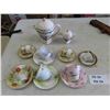 Image 1 : Small + Large Tea Pot, 7 Cups + Saucers