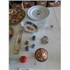 Image 5 : Assorted Fine China; Plates, Head, Trays, Salt + Pepper Shakers, Little Dishes, plus more