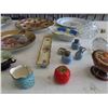 Image 7 : Assorted Fine China; Plates, Head, Trays, Salt + Pepper Shakers, Little Dishes, plus more