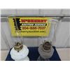 Image 4 : 2 Vintage Oil Lamps ; 1 Clear, 1 White