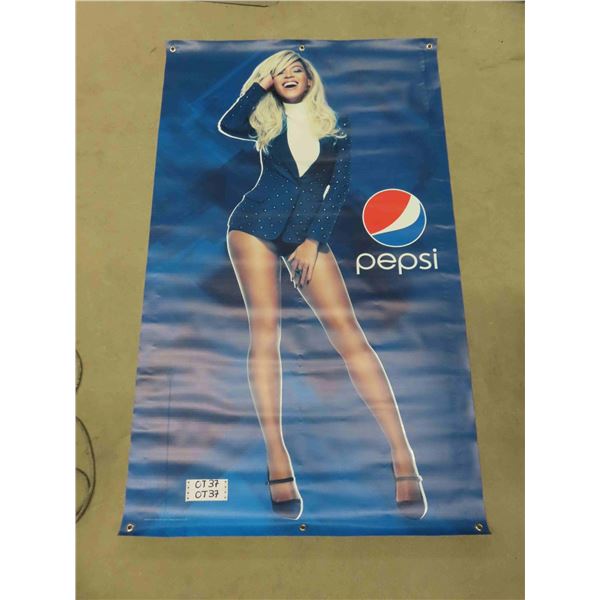 Pepsi Cola Vinyl Banner - Beyonce 36" x 59"