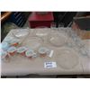 Image 1 : 5 Pyrex Pie Plates, Assorted Coffee Cups, 9 Heavy Base Glasses