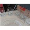 Image 3 : 5 Pyrex Pie Plates, Assorted Coffee Cups, 9 Heavy Base Glasses