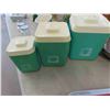 Image 2 : 3pcs Canister Set - Plastic, 6 Drawer Kitchen Organizer, 2 Enamel Pcs