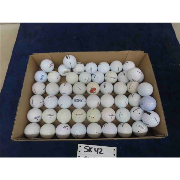 53 Various Golf Balls ; Titleist, Top Flite, Taylor, Pinnacle, plus more - some Have 