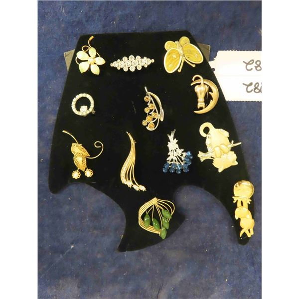 12 Very Nice Assorted Brooches