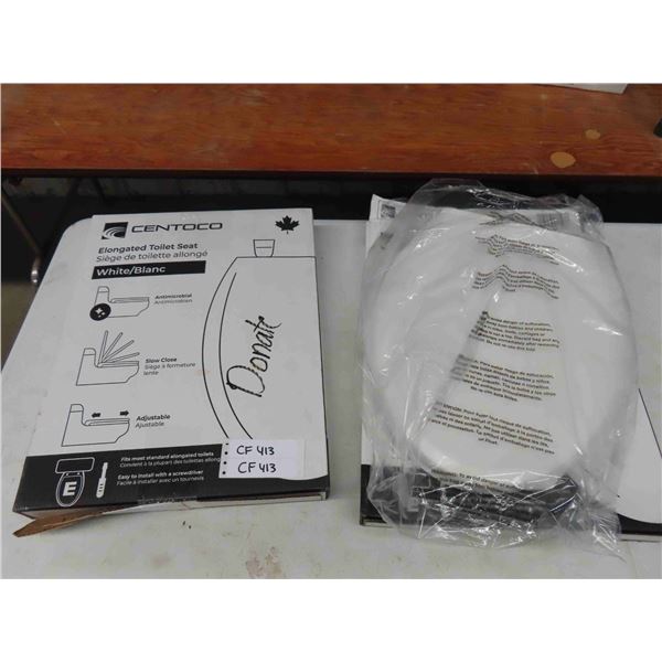 2 Centoco Elongated Toilet Seats - White, New in Box