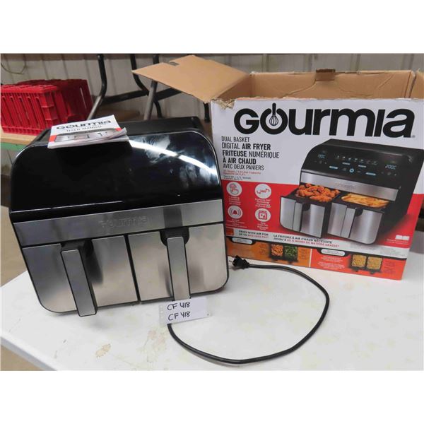 Gourmia Dual Basket Digital Air Fryer 10 Quart Looks Used Once + Then Returned 