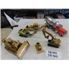 Image 1 : Assorted Die Cast Construction Toys ; Bulldozer, Loaders, Backhoe, Cement Truck