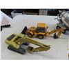 Image 4 : Assorted Die Cast Construction Toys ; Bulldozer, Loaders, Backhoe, Cement Truck