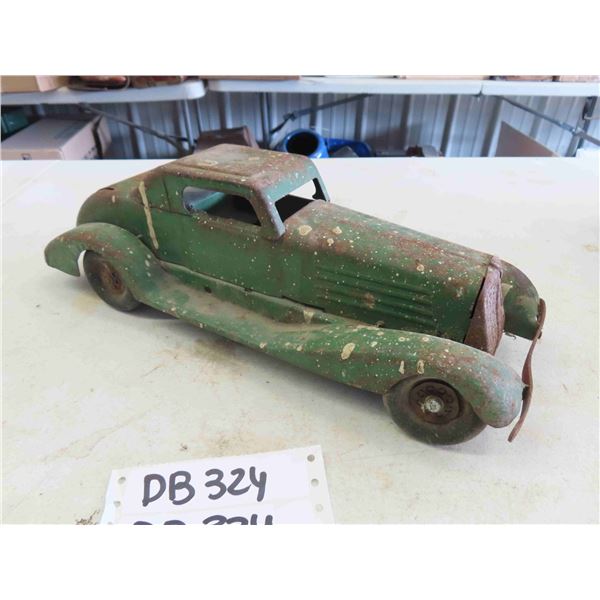 Vintage Pressed Tin Friction? Car - a Little Rough but Mostly There 14" Long