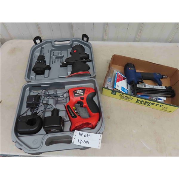 B+D 12V Firstorm Tool Kit, Campbell Hausfeld Air Stapler