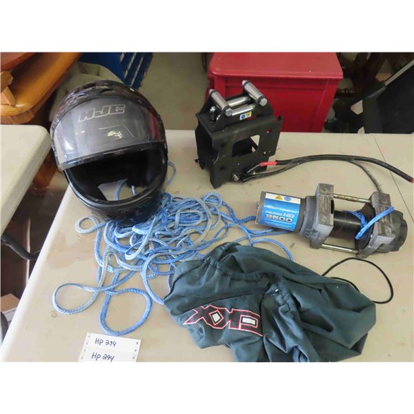 Polaris HD 3500 12V Winch, HJC Sz XL Motorcycle Helmet