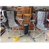 Image 1 : Bug Zapper, 2 Folding Yard Chairs, Trimmer Line, Small Glass Top Table