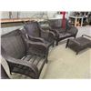 Image 5 : 4pc Vinyl Weave Patio Set - No Cushions - 52" Wide Couch