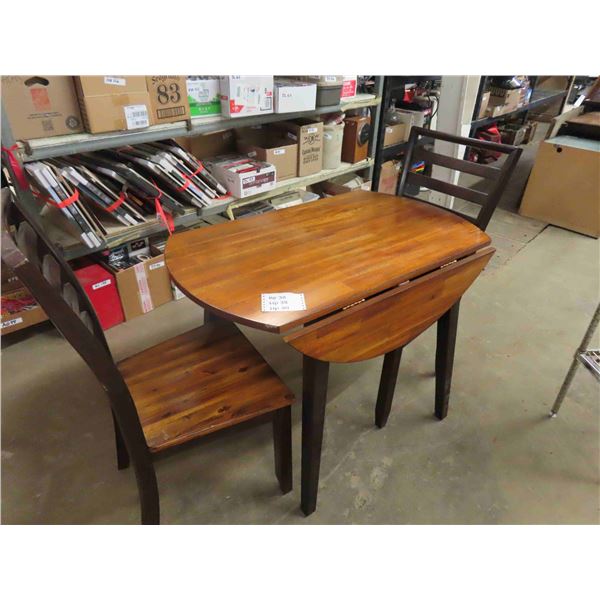 Modern Drop Leaf Kitchen Table With 2 Chairs29.5"x 42" 