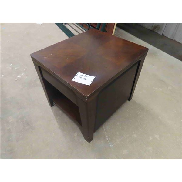 Solid Heavy Wood End Table 22" x 22" x 25" 