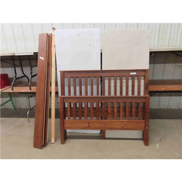 Wooden Bed Frame ; Headboard, Footboard, Rails - 57" Wide