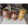 Image 2 : 3 Vintage Painted Cream Cans - Great Yard Décor