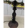 Image 2 : Tiffany Style Table Lamp - Heavy Base, Heavy Shade