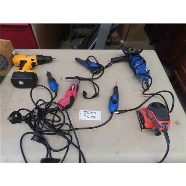 Electric Grinder, Palm Sander, Rotary Tools + Cordless Drill