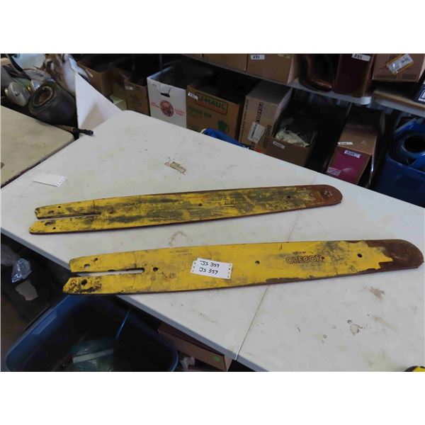 2 Very Large + Heavy Chainsaw Bars 40  End to End